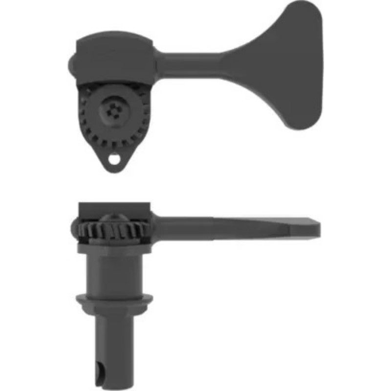 Hipshot HB6 - Ultralite Bass Machine Head, 3/8" Post, Y Key, Bass Side - Black