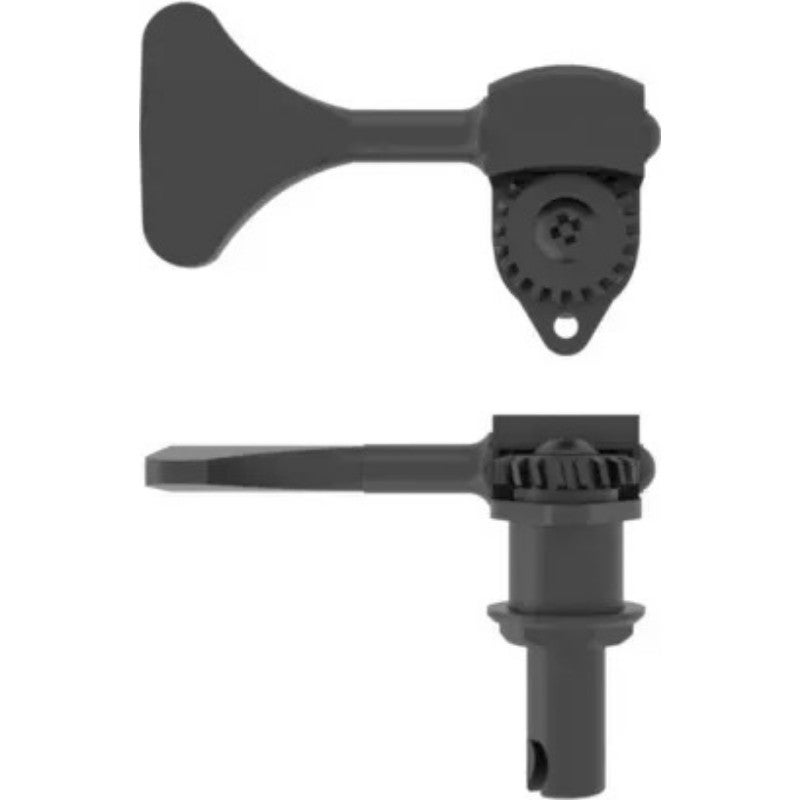 Hipshot HB6 - Ultralite Bass Machine Head, 3/8" Post, Y Key, Treble Side - Black