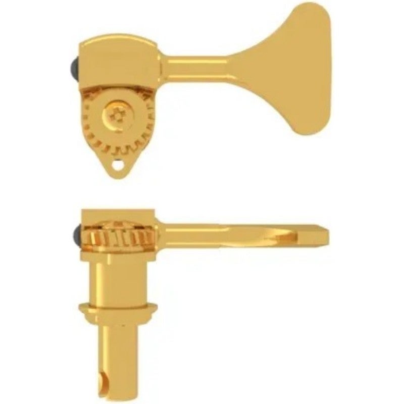 Hipshot HB6 - Ultralite Bass Machine Head, 3/8" Post, Y Key, Bass Side - Gold