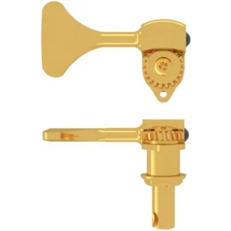 Hipshot HB6 - Ultralite Bass Machine Head, 3/8" Post, Y Key, Treble Side - Gold