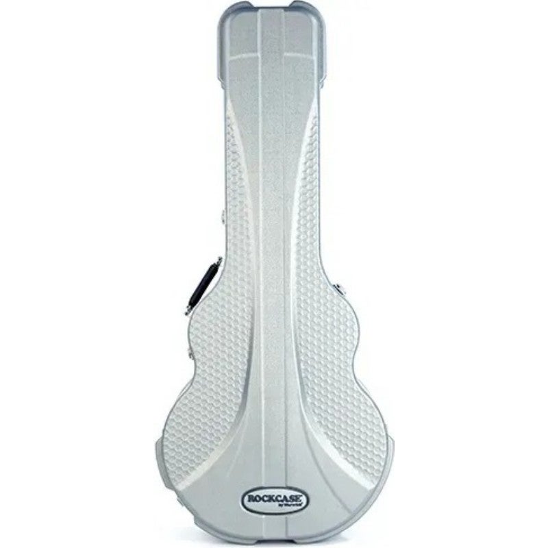 RockCase Premium Line Acoustic Guitar ABS Case (6- & 12-String Jumbo / Jazz), Curved Silver jumbo westerngitaar koffer