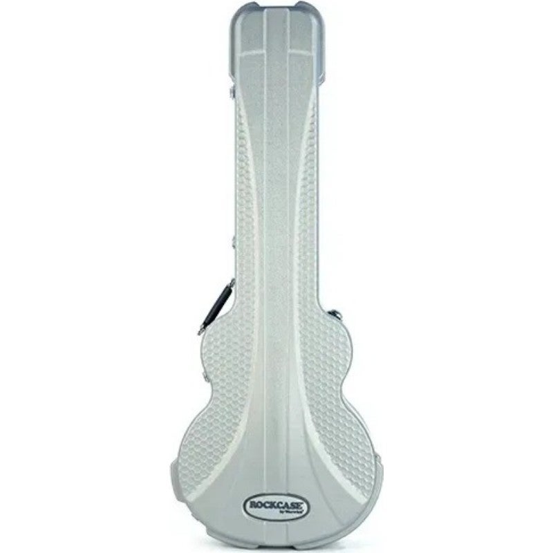 RockCase Premium Line Electric Bass ABS Case (Hollowbody), Curved Silver hollowbody basgitaar koffer