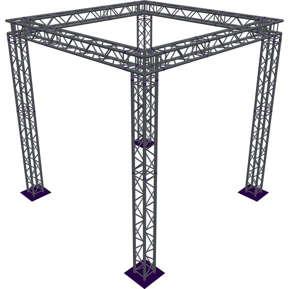 Altura FA34-CAR-4x4x4-S carré vierkant-truss 4 x 4 x 4 meter zilver