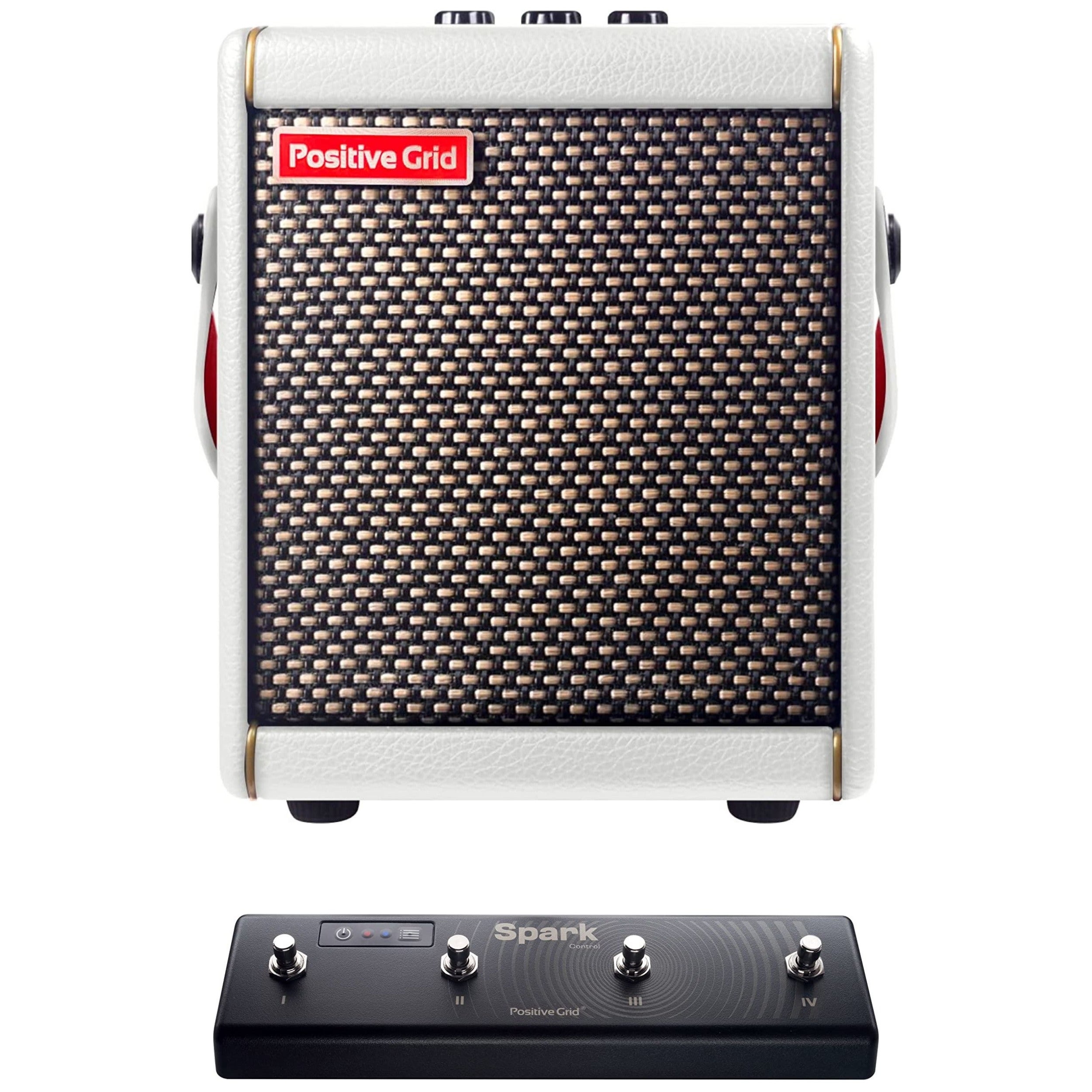 Positive Grid Spark MINI Pearl met Control draadloze voetschakelaar