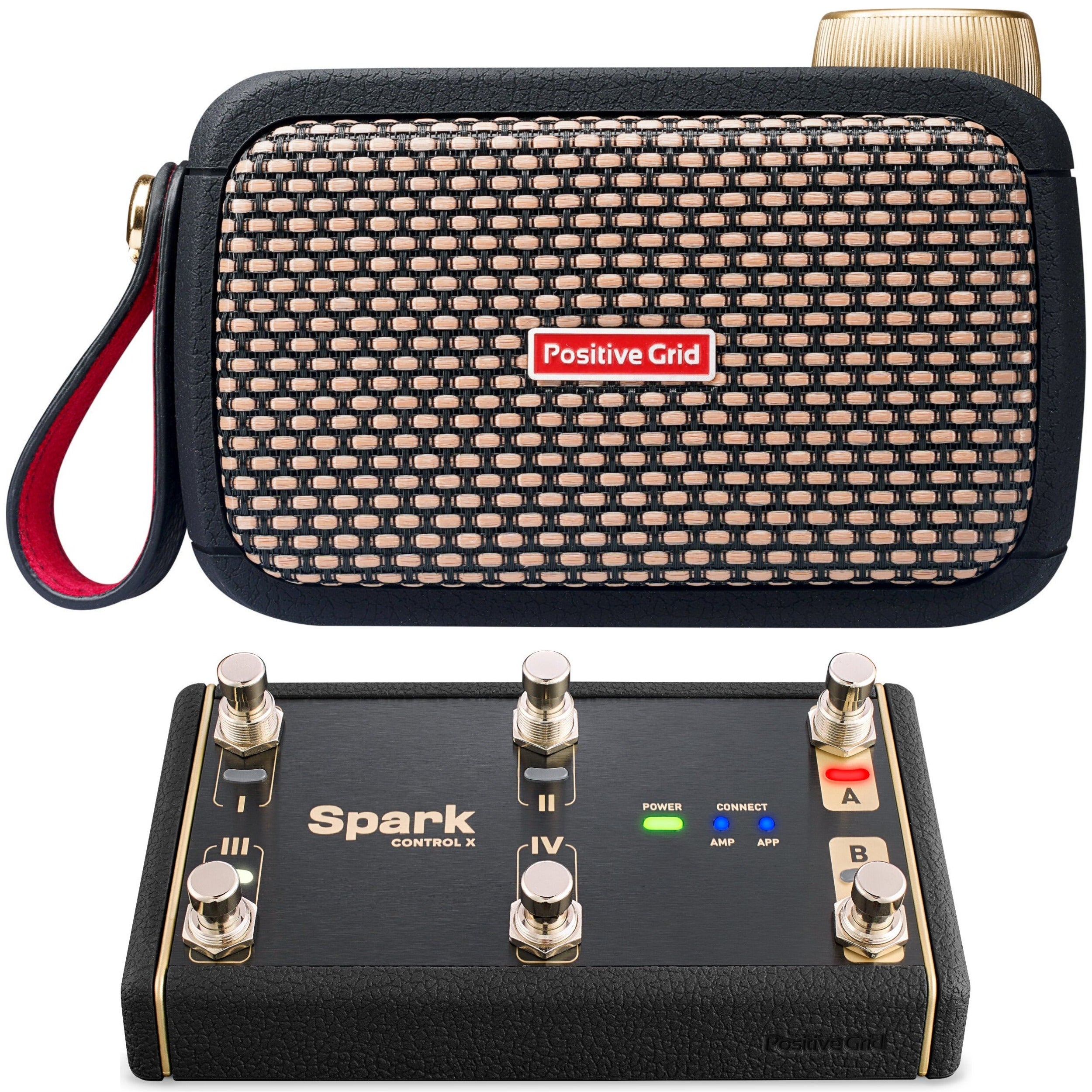 Positive Grid Spark GO Black met Control X draadloze voetschakelaar