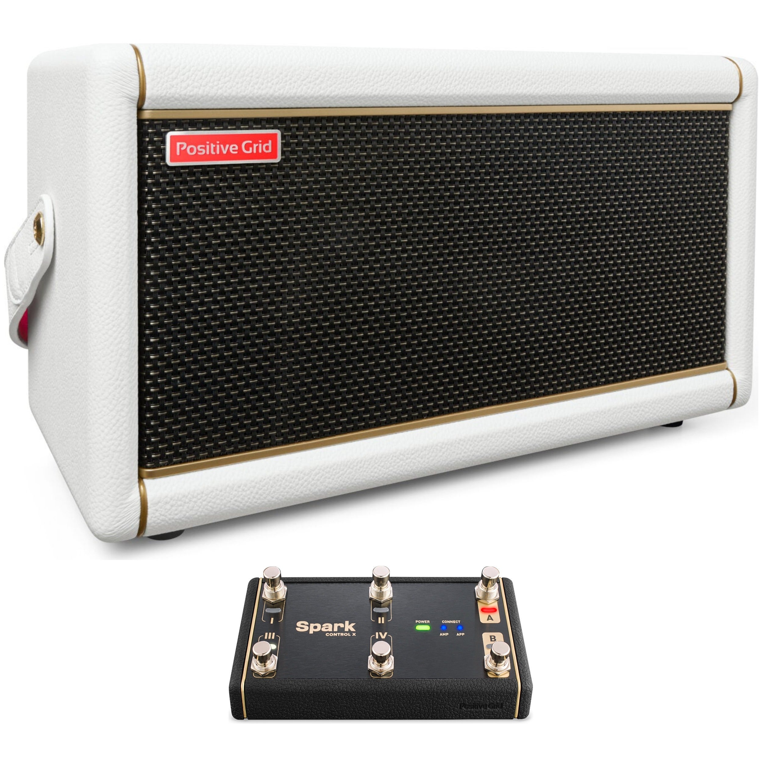 Positive Grid Spark 2 Pearl met Control X draadloze voetschakelaar