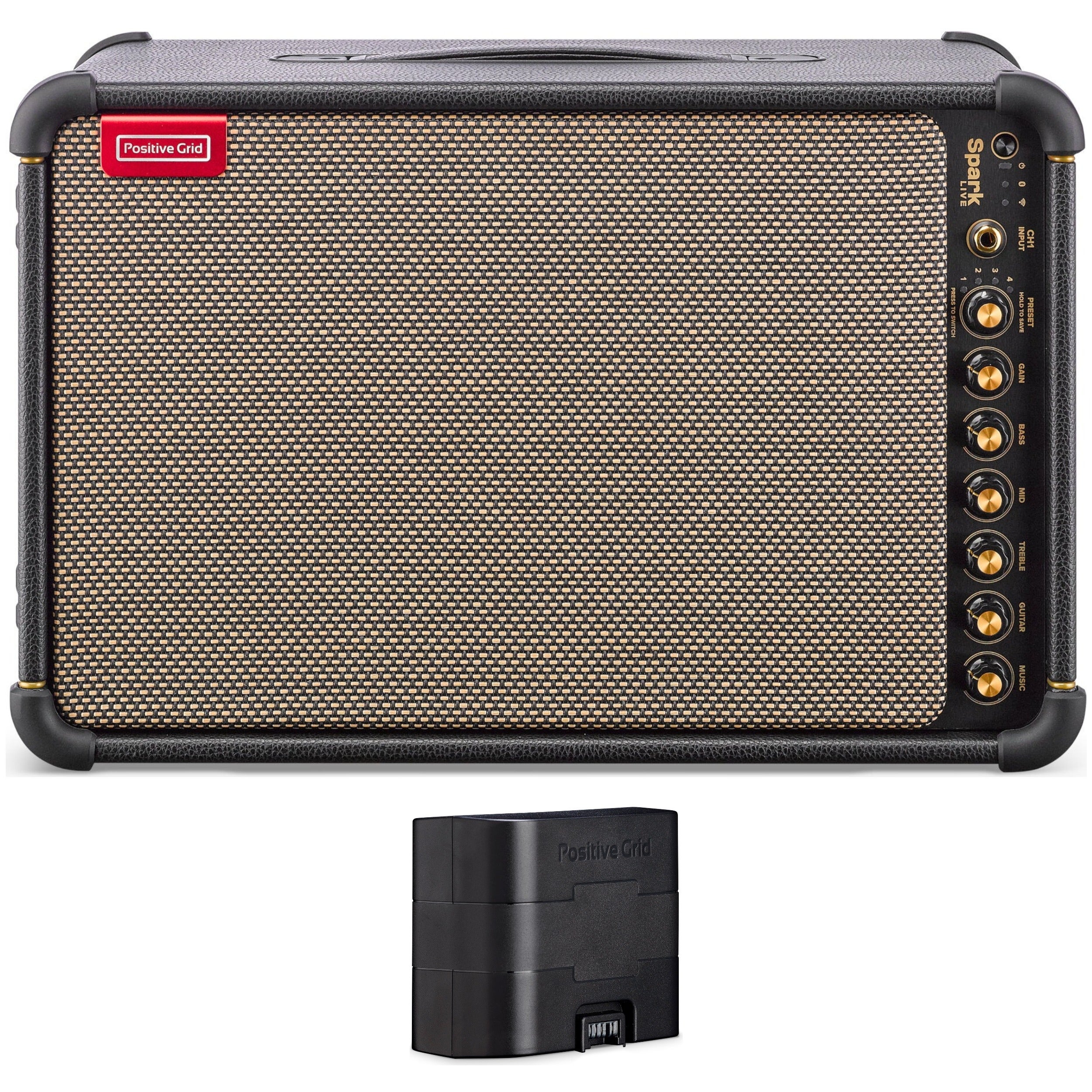 Positive Grid Spark LIVE met Spark Battery oplaadbare lithiumbatterij