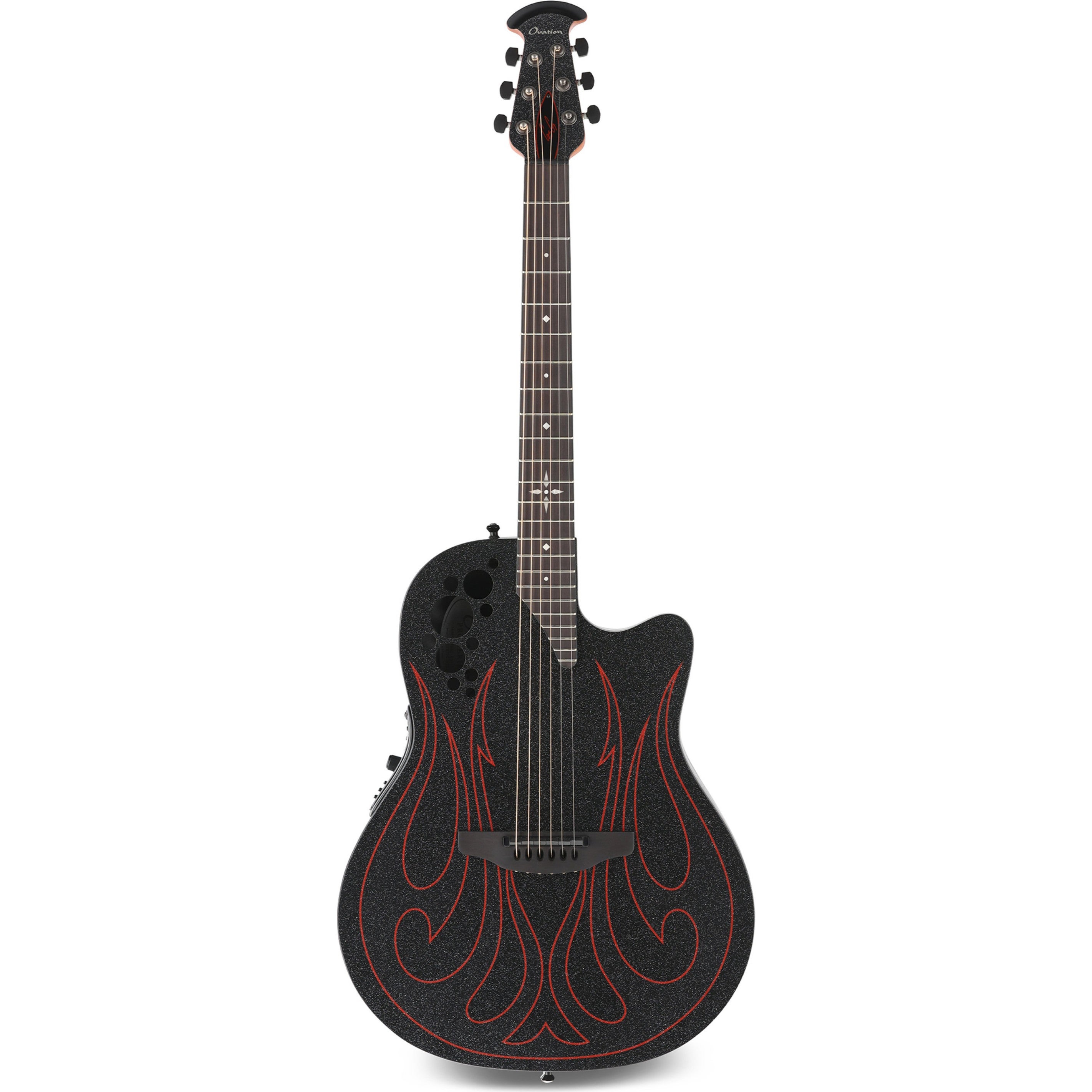 Ovation 1868-GUS-G Pro Series Elite Gus G. Signature Super Shallow elektrisch-akoestische westerngitaar met gigbag