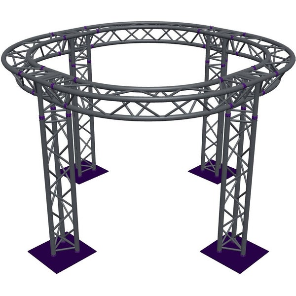 Altura FA33-CIR-Ø2-H2-AD-S cirkel driehoektruss Ø2×2m zilver apex down