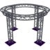 Altura FA33-CIR-Ø2-H2-AD-S cirkel driehoektruss Ø2×2m zilver apex down