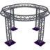 Altura FA33-CIR-Ø2-H2-AU-S cirkel driehoektruss Ø2×2m zilver apex up