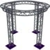 Altura FA33-CIR-Ø2-H2.5-AD-S cirkel driehoektruss Ø2×2.5m zilver apex down