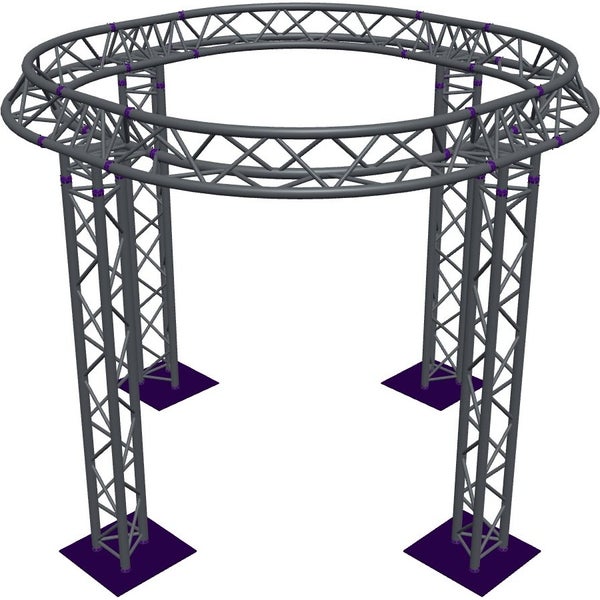 Altura FA33-CIR-Ø2-H2.5-AU-S cirkel driehoektruss Ø2×2.5m zilver apex up