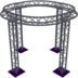 Altura FA33-CIR-Ø2-H2.5-AU-S cirkel driehoektruss Ø2×2.5m zilver apex up