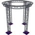 Altura FA33-CIR-Ø2-H3-AD-S cirkel driehoektruss Ø2×3m zilver apex down