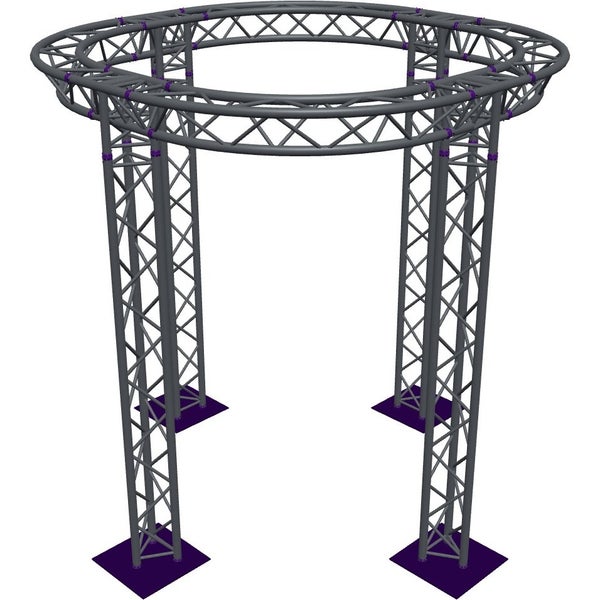 Altura FA33-CIR-Ø2-H3-AD-S cirkel driehoektruss Ø2×3m zilver apex down