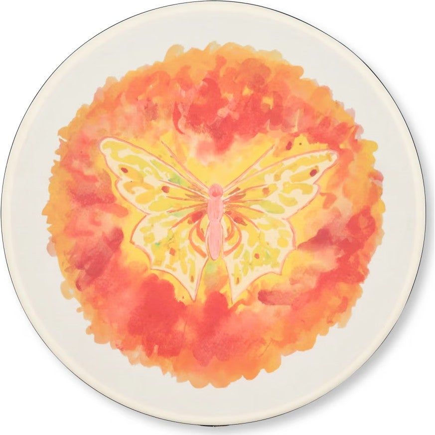 Latin Percussion LP7101-OB Sound Vibrations 16″ Frame Drum, Orange Butterfly met synthetisch vel