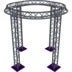 Altura FA33-CIR-Ø2-H3-AU-S cirkel driehoektruss Ø2×3m zilver apex up
