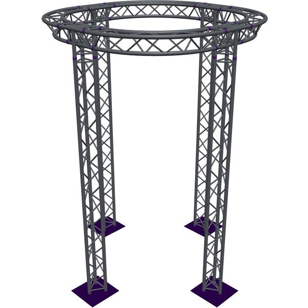 Altura FA33-CIR-Ø2-H4-AD-S cirkel driehoektruss Ø2×4m zilver apex down