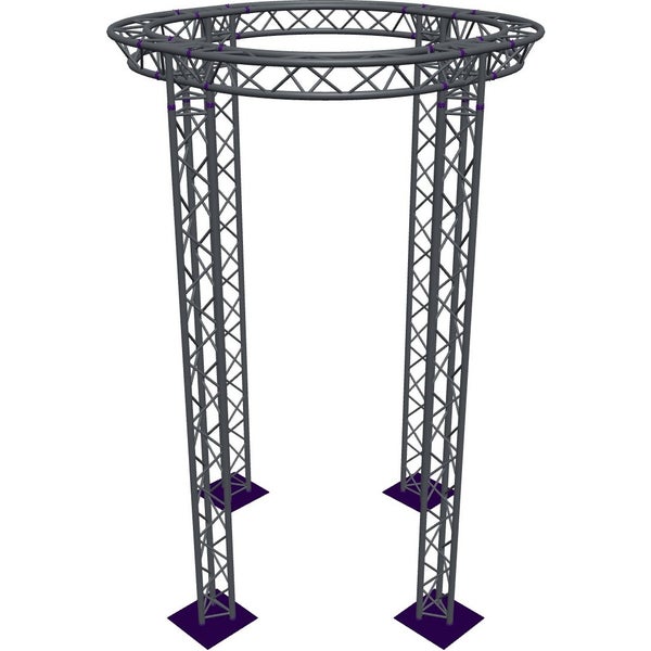 Altura FA33-CIR-Ø2-H4.5-AD-S cirkel driehoektruss Ø2×4.5m zilver apex down