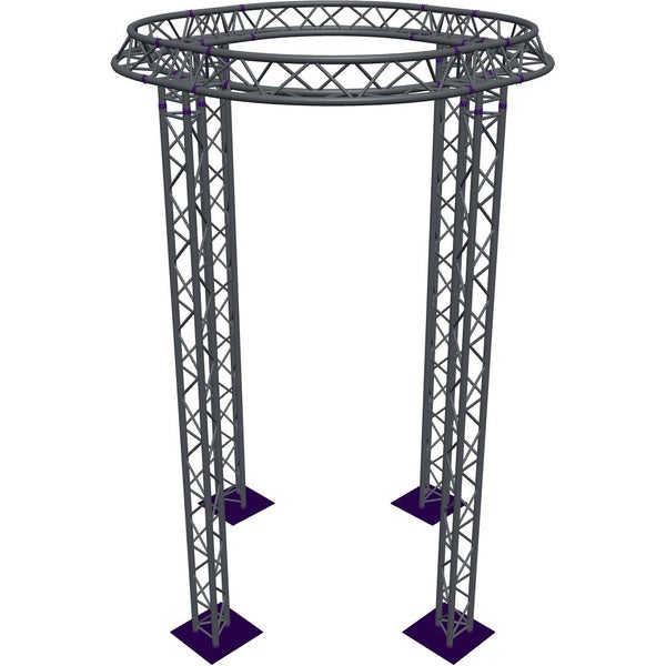 Altura FA33-CIR-Ø2-H4.5-AU-S cirkel driehoektruss Ø2×4.5m zilver apex up