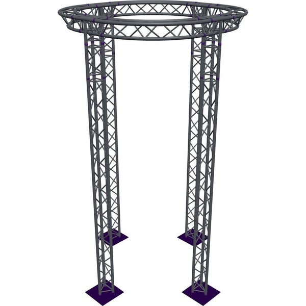 Altura FA33-CIR-Ø2-H5-AD-S cirkel driehoektruss Ø2×5m zilver apex down