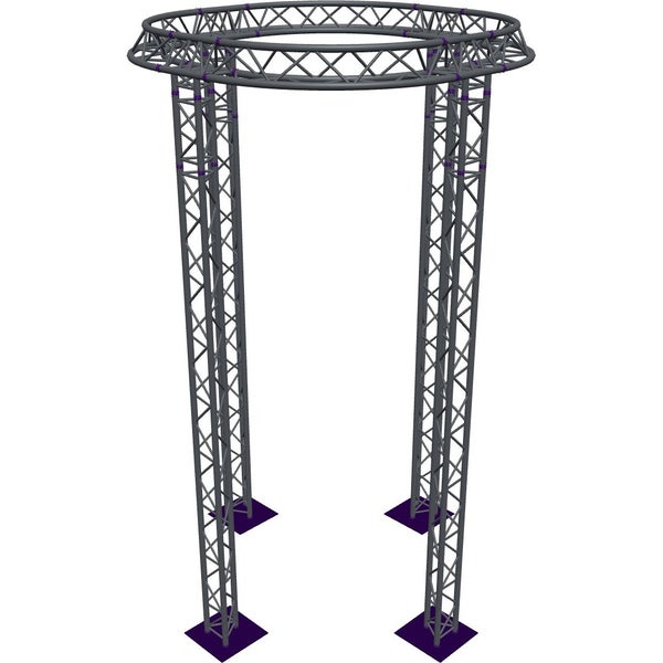 Altura FA33-CIR-Ø2-H5-AU-S cirkel driehoektruss Ø2×5m zilver apex up