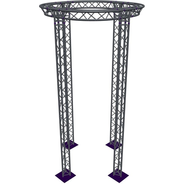 Altura FA33-CIR-Ø2-H5.5-AD-S cirkel driehoektruss Ø2×5.5m zilver apex down