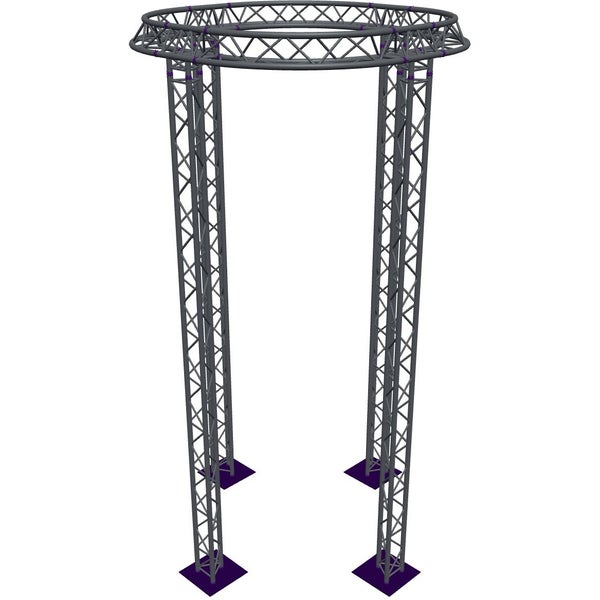 Altura FA33-CIR-Ø2-H5.5-AU-S cirkel driehoektruss Ø2×5.5m zilver apex up