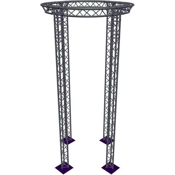 Altura FA33-CIR-Ø2-H6-AD-S cirkel driehoektruss Ø2×6m zilver apex down
