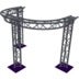 Altura FA33-CIRH-Ø2-H2-AD-S ½cirkel driehoektruss Ø2×2m zilver T-hoek apex down