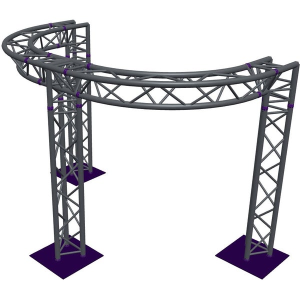 Altura FA33-CIRH-Ø2-H2-C21-AD-S ½cirkel driehoektruss Ø2×2m zilver 90° apex down