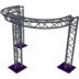 Altura FA33-CIRH-Ø2-H2-C21-AD-S ½cirkel driehoektruss Ø2×2m zilver 90° apex down