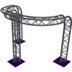 Altura FA33-CIRH-Ø2-H2-C21R-AD-S ½cirkel driehoektruss Ø2×2m zilver 90° gebogen apex down