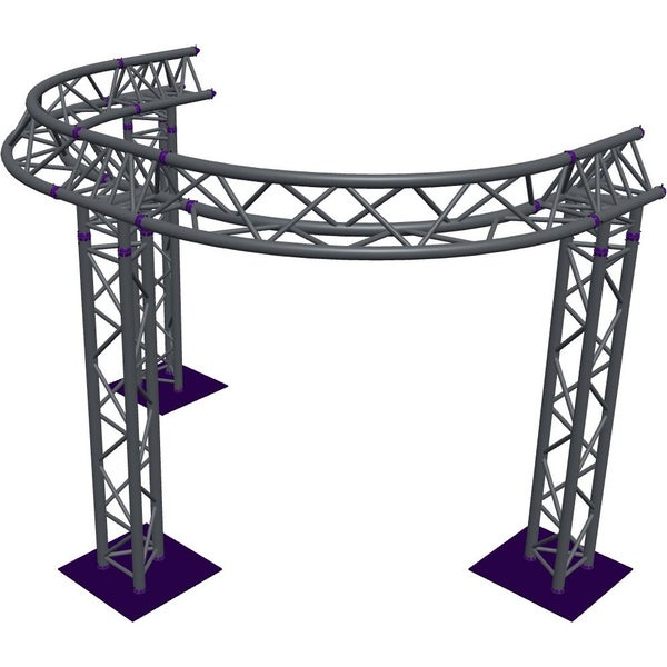 Altura FA33-CIRH-Ø2-H2-AU-S ½cirkel driehoektruss Ø2×2m zilver T-hoek apex up