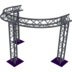 Altura FA33-CIRH-Ø2-H2-AU-S ½cirkel driehoektruss Ø2×2m zilver T-hoek apex up