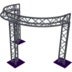 Altura FA33-CIRH-Ø2-H2-C21-AU-S ½cirkel driehoektruss Ø2×2m zilver 90° apex up
