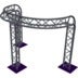 Altura FA33-CIRH-Ø2-H2-C21R-AU-S ½cirkel driehoektruss Ø2×2m zilver 90° gebogen apex up
