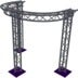 Altura FA33-CIRH-Ø2-H2.5-AD-S ½cirkel driehoektruss Ø2×2.5m zilver T-hoek apex down