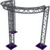 Altura FA33-CIRH-Ø2-H2.5-C21-AD-S ½cirkel driehoektruss Ø2×2.5m zilver 90° apex down