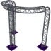 Altura FA33-CIRH-Ø2-H2.5-C21R-AD-S ½cirkel driehoektruss Ø2×2.5m zilver 90° gebogen apex down