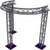 Altura FA33-CIRH-Ø2-H2.5-AU-S ½cirkel driehoektruss Ø2×2.5m zilver T-hoek apex up