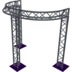 Altura FA33-CIRH-Ø2-H2.5-C21-AU-S ½cirkel driehoektruss Ø2×2.5m zilver 90° apex up
