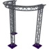 Altura FA33-CIRH-Ø2-H3-AD-S ½cirkel driehoektruss Ø2×3m zilver T-hoek apex down