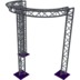 Altura FA33-CIRH-Ø2-H3-C21-AD-S ½cirkel driehoektruss Ø2×3m zilver 90° apex down