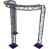 Altura FA33-CIRH-Ø2-H3-C21R-AD-S ½cirkel driehoektruss Ø2×3m zilver 90° gebogen apex down