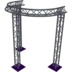 Altura FA33-CIRH-Ø2-H3-AU-S ½cirkel driehoektruss Ø2×3m zilver T-hoek apex up