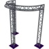 Altura FA33-CIRH-Ø2-H3-C21-AU-S ½cirkel driehoektruss Ø2×3m zilver 90° apex up