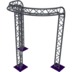 Altura FA33-CIRH-Ø2-H3-C21R-AU-S ½cirkel driehoektruss Ø2×3m zilver 90° gebogen apex up