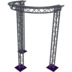 Altura FA33-CIRH-Ø2-H3.5-AD-S ½cirkel driehoektruss Ø2×3.5m zilver T-hoek apex down